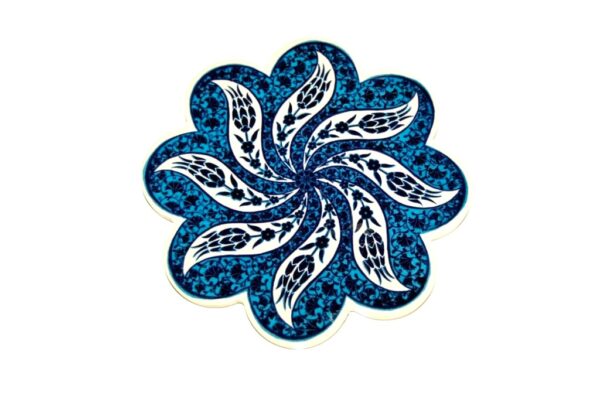 Podstawka ceramiczna - tulipany w liściach