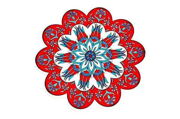 Podstawka ceramiczna - tulipany w czerwieni