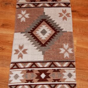 Kilim chodnik anatolijski brązowo-beżowy dwustronny 120cm x 60cm - obrazek 2