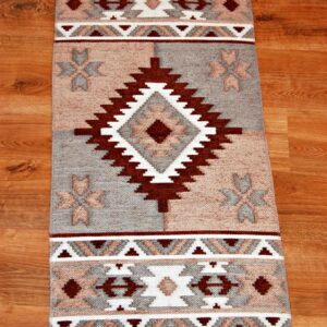 Kilim chodnik anatolijski brązowo-beżowy dwustronny 120cm x 60cm - obrazek 3