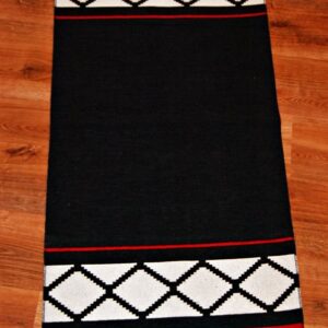 Kilim chodnik anatolijski czarny/biały dwustronny 120cm x 60cm - obrazek 2