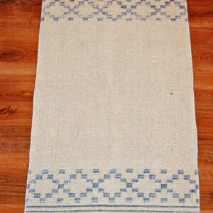 Kilim chodnik anatolijski dwustronny niebieski/biały 120cm x 60cm - obrazek 3