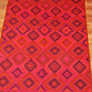 Kilim chodnik anatolijski dwustronny bordowy róż 180cm x 120cm - obrazek 3