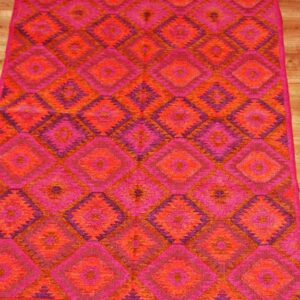 Kilim chodnik anatolijski dwustronny bordowy róż 180cm x 120cm - obrazek 2