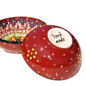 Miska ceramiczna brązowa 20cm - obrazek 2