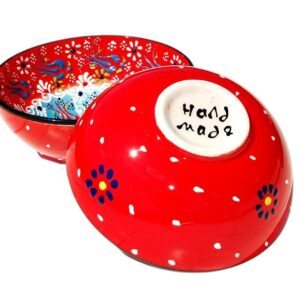 Miska ceramiczna czerwona 20cm - obrazek 2