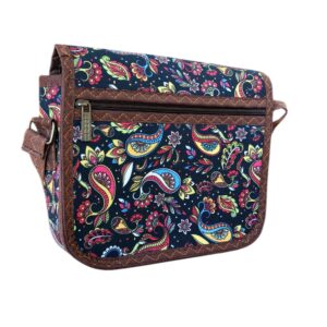 Torebka etno - czarna z motywem paisley - obrazek 2